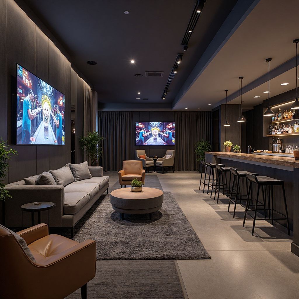 Gaming lounge and cafe area